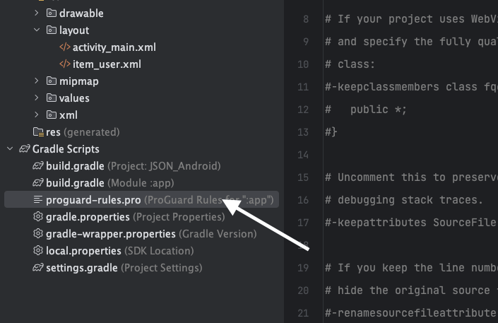 What is Android Proguard? Android Studio giraffe location of proguard 