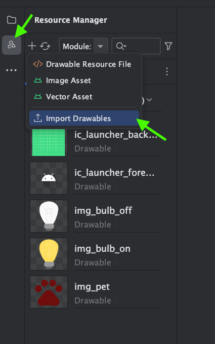 insert image android studio giraffe 