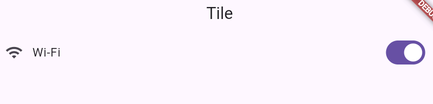 list tile with switch in flutter