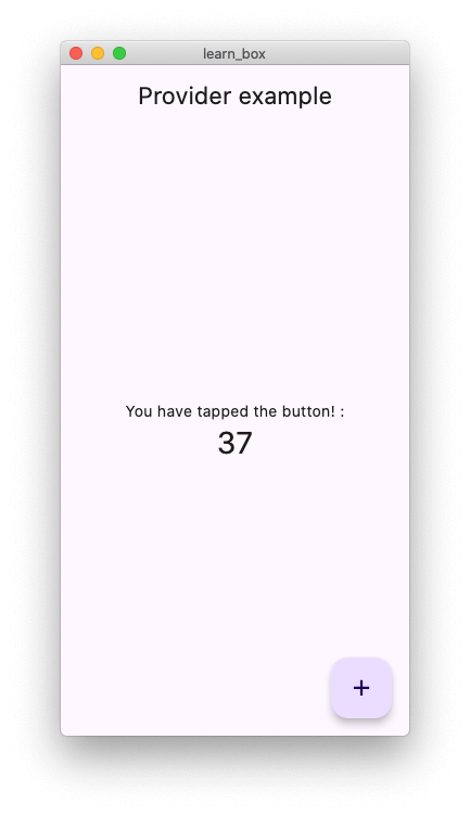 using provider in flutter counter app example 